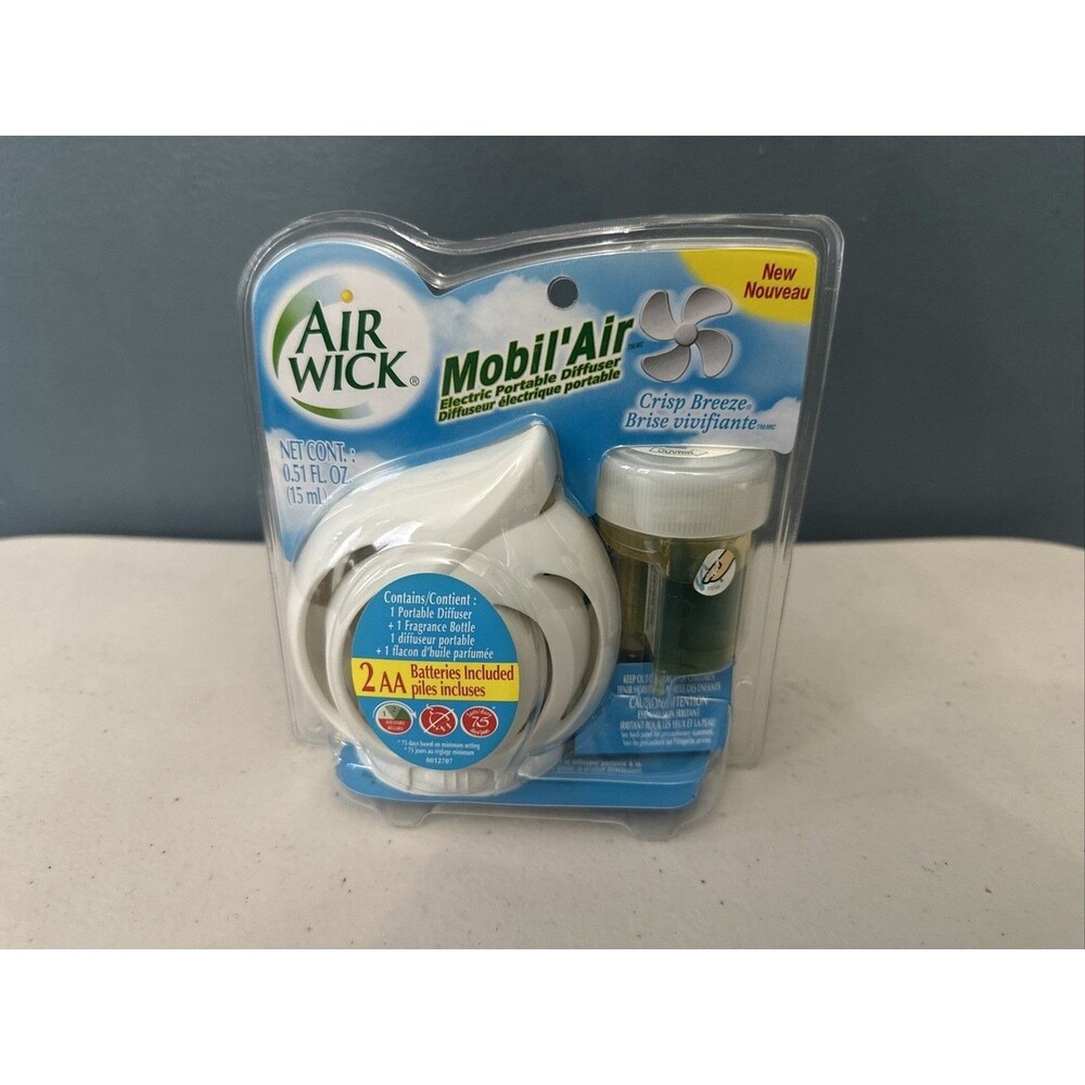 Air Wick Mobil Air Portable Fan Diffuser Crisp Breeze Rare NOS *New* Y2K